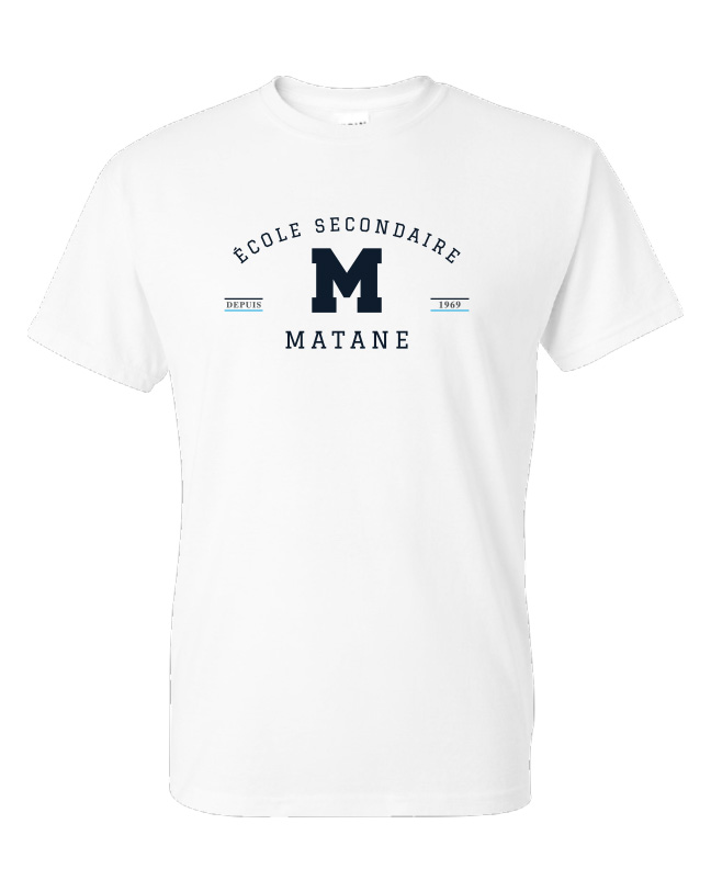 ÉCOLE SECONDAIRE DE MATANE - 8000 T-Shirt 50/50 - SE. S14834 (AV)